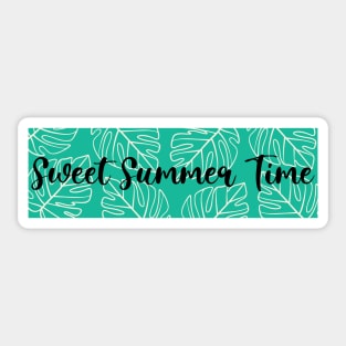 Summer Time Monstera Pattern Sticker